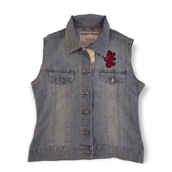 Denim Vest - Light Wash. New, size L - Picture 5 of 5